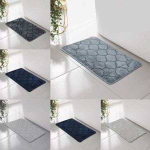 Anti Slip Classic Shell Memory Foam Comfort Bathroom Mat Rug