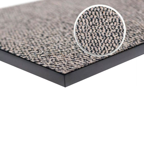 Beige Black Heavy Duty & High-Quality Super-Absorbent Rubber Barrier Mat for Indoor & Outdoor Use