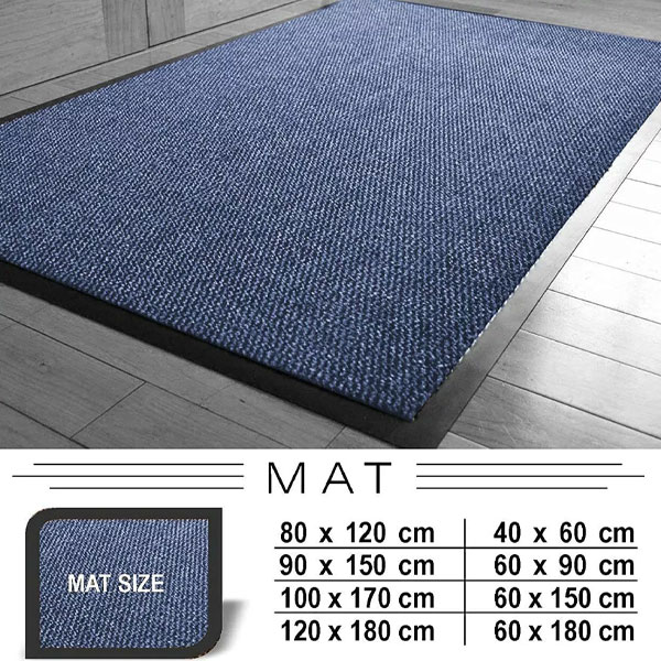 Blue Heavy-Duty Industrial Barrier Mats Durable for Indoor & Outdoor Use