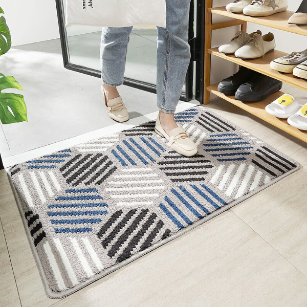 Non-Slip Machine Washable Dirt Trapper Doormat Soft Entry Mat for Front Door & Outdoor Use