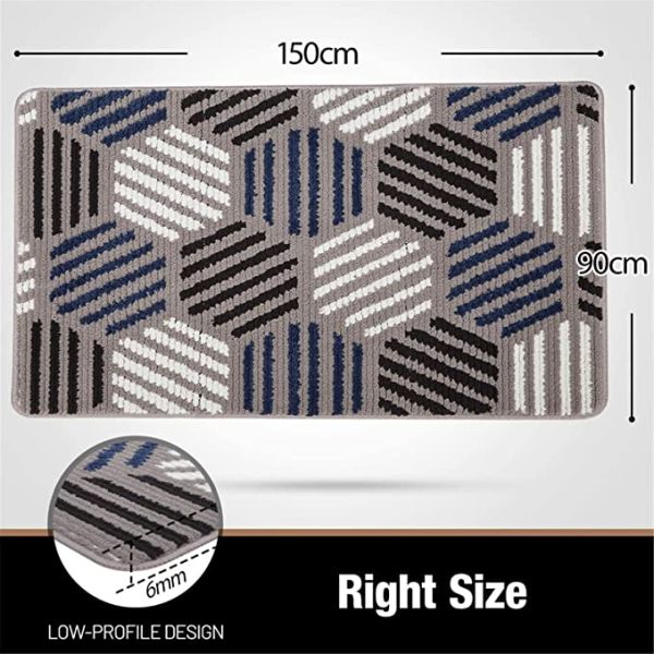 Non-Slip Machine Washable Dirt Trapper Doormat Soft Entry Mat for Front Door & Outdoor Use