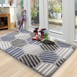 Non-Slip Machine Washable Dirt Trapper Doormat Soft Entry Mat for Front Door & Outdoor Use