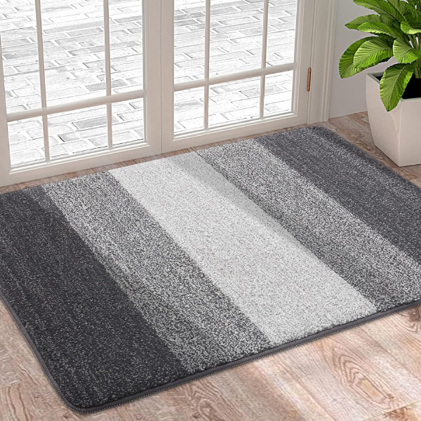 Dirt Trapper Door Mat Super Absorbent, Washable, Non-Slip Soft Floor Mats for Indoor Use