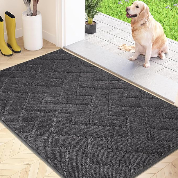 Durable & No Shedding Doormat Non-Slip Machine Washable Entrance Rug