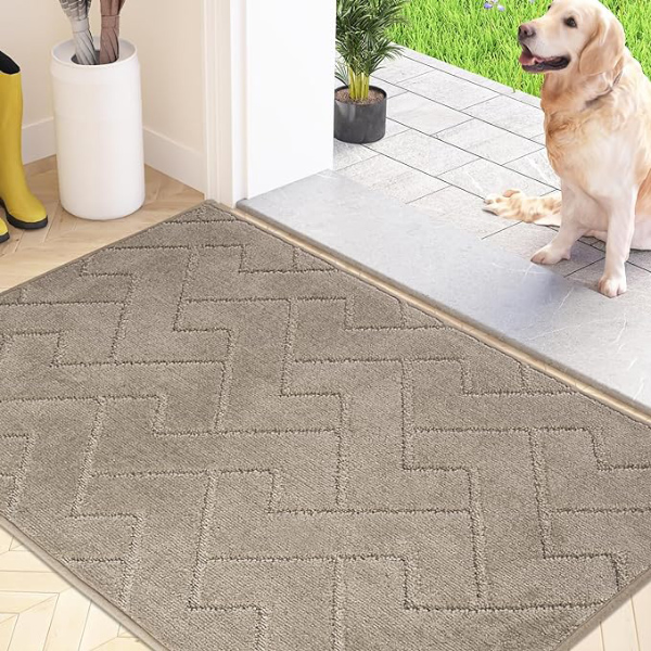 Durable & No Shedding Doormat Non-Slip Machine Washable Entrance Rug