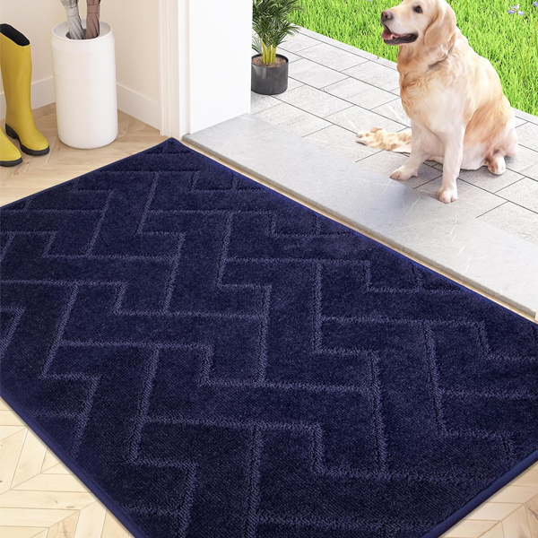 Durable & No Shedding Doormat Non-Slip Machine Washable Entrance Rug