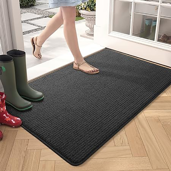 Microfiber Front Door Mat Absorbent, Non-Slip, Dirt Trapping for Indoor Use