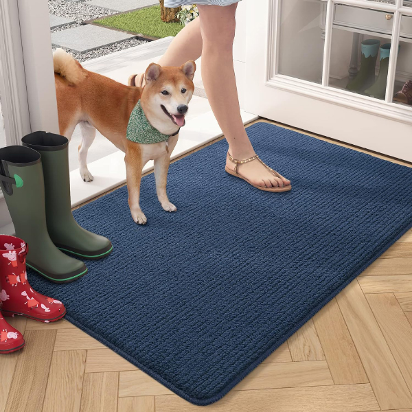 Microfiber Front Door Mat Absorbent, Non-Slip, Dirt Trapping for Indoor Use