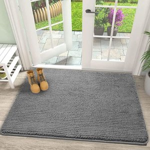 Microfiber Front Door Mat Absorbent, Non-Slip, Dirt Trapping for Indoor Use