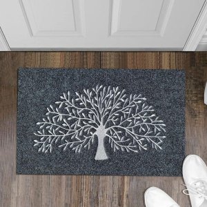 Tree of Life Welcome Mat Farmhouse Style Outdoor Front Door Entry Rug 