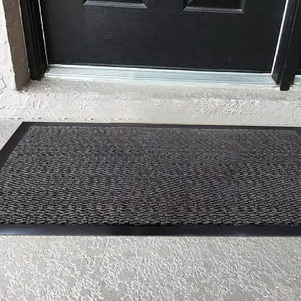 Grey Black Heavy Duty Super Absorbent & Non Slip Rubber Mat Indoor/Outdoor 