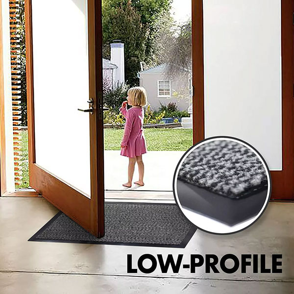 Grey Black Heavy Duty Super Absorbent & Non Slip Rubber Mat Indoor/Outdoor 