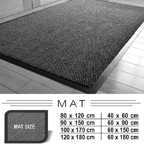 Grey Washable Non-Slip Door Mats  Easy to Clean, Pet-Friendly, Durable Entrance Mat