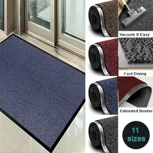 Grey Washable Non-Slip Door Mats  Easy to Clean, Pet-Friendly, Durable Entrance Mat