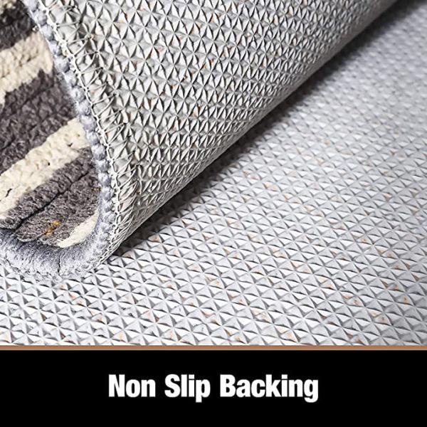 Grey Non-Slip Machine Washable Doormat Soft Dirt Trapper for Front Door & Outdoor Entry