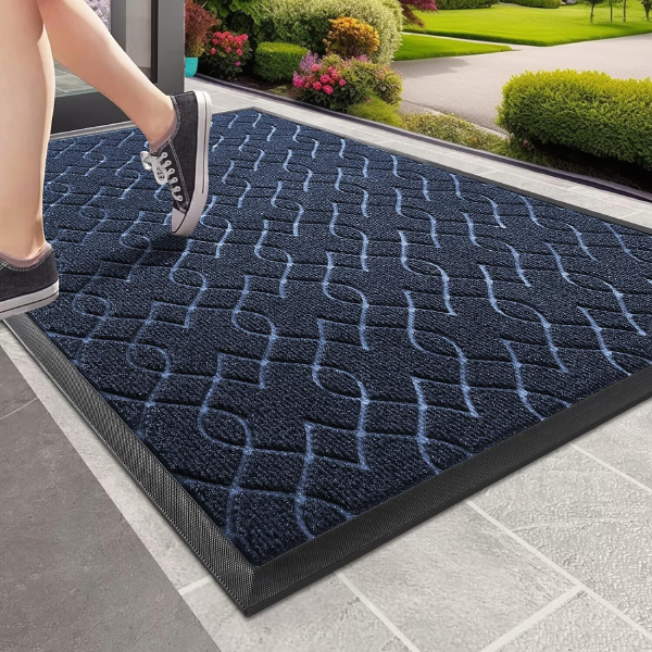 Heavy Duty Water-Absorbent Outdoor Entry Rugs with Non-Slip Backing