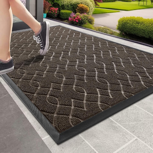 Heavy Duty Water-Absorbent Outdoor Entry Rugs with Non-Slip Backing