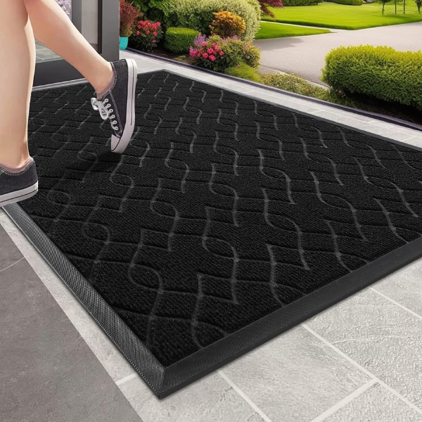 Heavy Duty Water-Absorbent Outdoor Entry Rugs with Non-Slip Backing