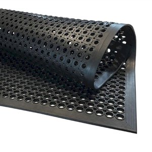 Freestanding with Tapered Edges Rubber Entrance Mat