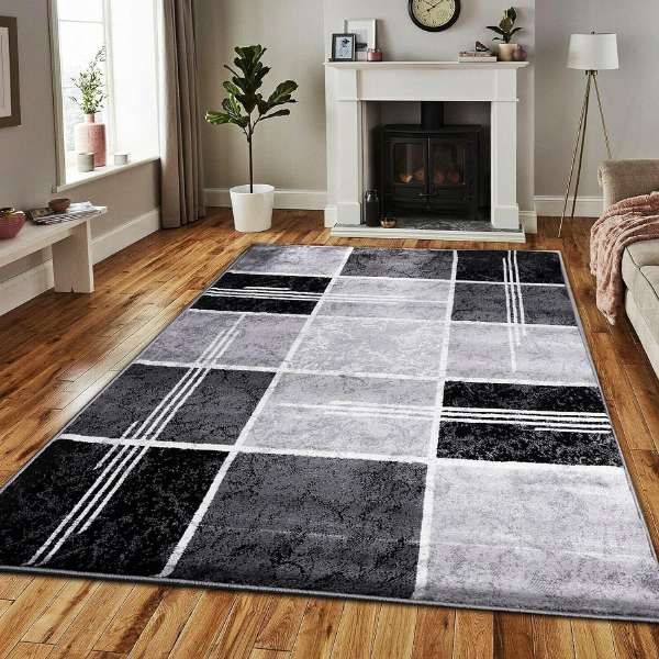 Durable Non Slip Polypropylene Area Rug Stain & Fade Resistant, Super Soft for Living Room & Bedroom