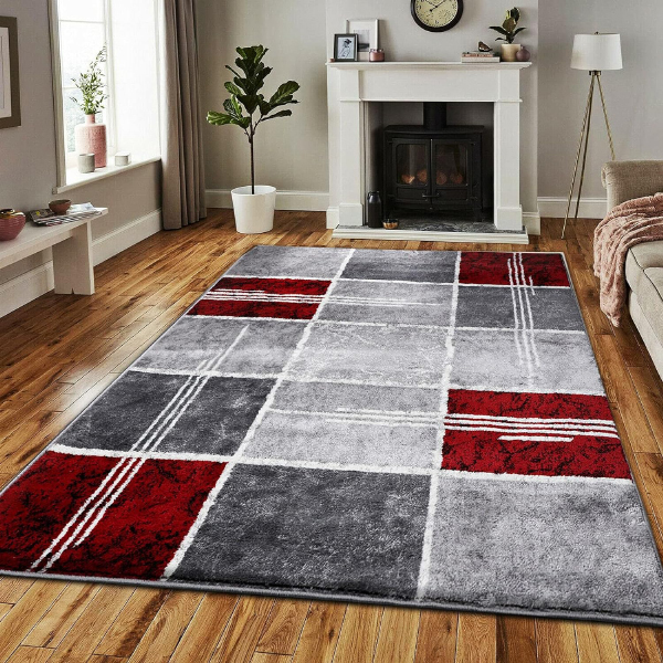 Durable Non Slip Polypropylene Area Rug Stain & Fade Resistant, Super Soft for Living Room & Bedroom