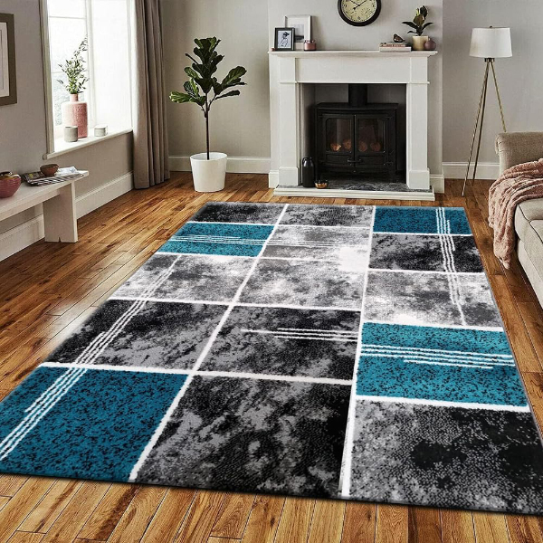 Durable Non Slip Polypropylene Area Rug Stain & Fade Resistant, Super Soft for Living Room & Bedroom