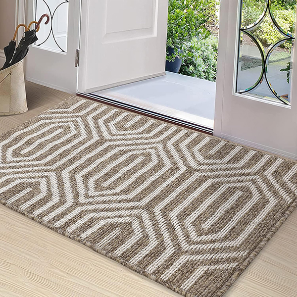 Machine Washable Non-Slip Absorbent Stripe Entrance Mat for Indoor Use