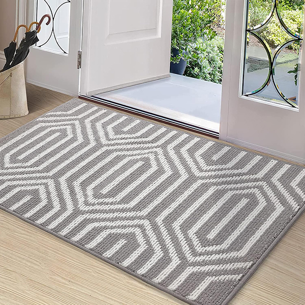 Machine Washable Non-Slip Absorbent Stripe Entrance Mat for Indoor Use