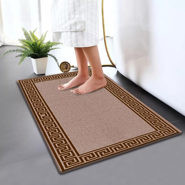 Modern Non-Slip Bathroom Rug Soft & Reliable Toilet Pedestal Mats in Small and Large Sizes