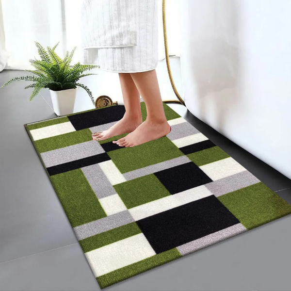 Modern Non-Slip Bathroom Rug Soft & Reliable Toilet Pedestal Mats in Small and Large Sizes