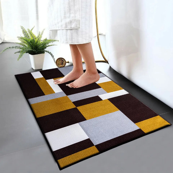 Modern Non-Slip Bathroom Rug Soft & Reliable Toilet Pedestal Mats in Small and Large Sizes