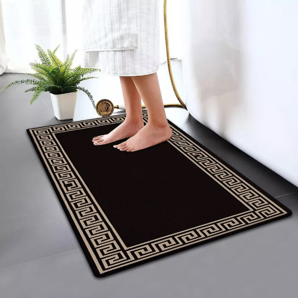 Modern Non-Slip Bathroom Rug Soft & Reliable Toilet Pedestal Mats in Small and Large Sizes