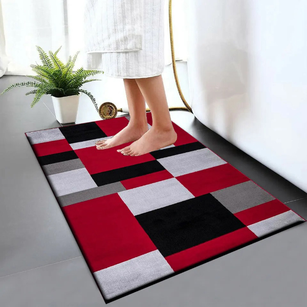 Modern Non-Slip Bathroom Rug Soft & Reliable Toilet Pedestal Mats in Small and Large Sizes