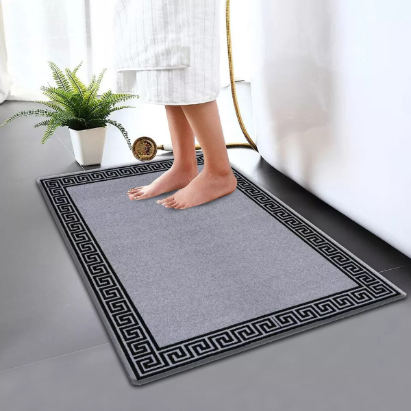 Modern Non-Slip Bathroom Rug Soft & Reliable Toilet Pedestal Mats in Small and Large Sizes