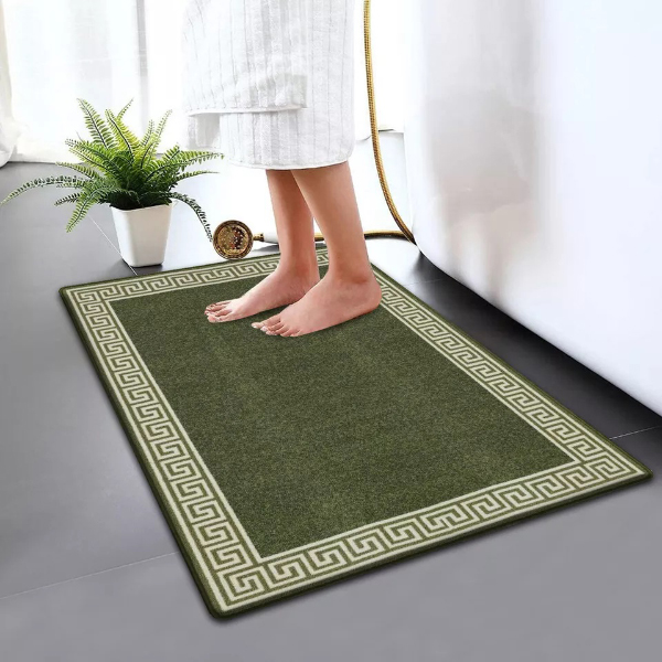 Modern Non-Slip Bathroom Rug Soft & Reliable Toilet Pedestal Mats in Small and Large Sizes