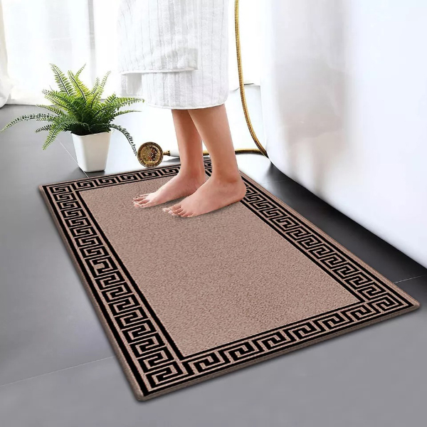 Modern Non-Slip Bathroom Rug Soft & Reliable Toilet Pedestal Mats in Small and Large Sizes