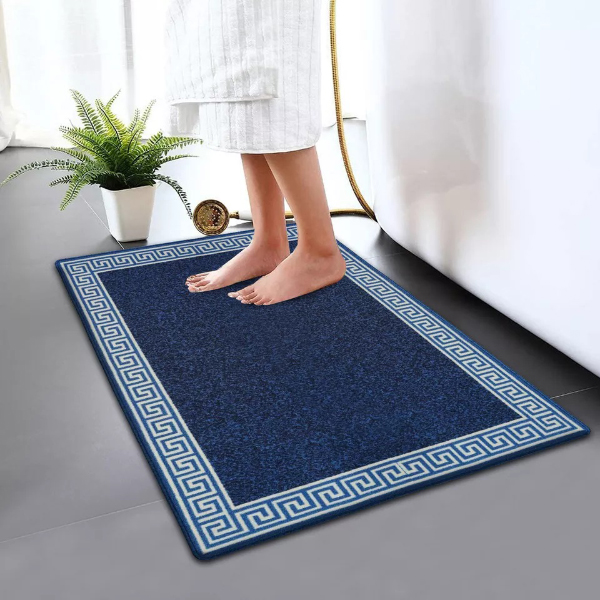 Modern Non-Slip Bathroom Rug Soft & Reliable Toilet Pedestal Mats in Small and Large Sizes