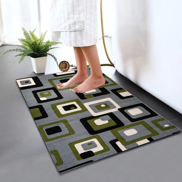 Modern Non-Slip Bathroom Rug Soft & Reliable Toilet Pedestal Mats in Small and Large Sizes