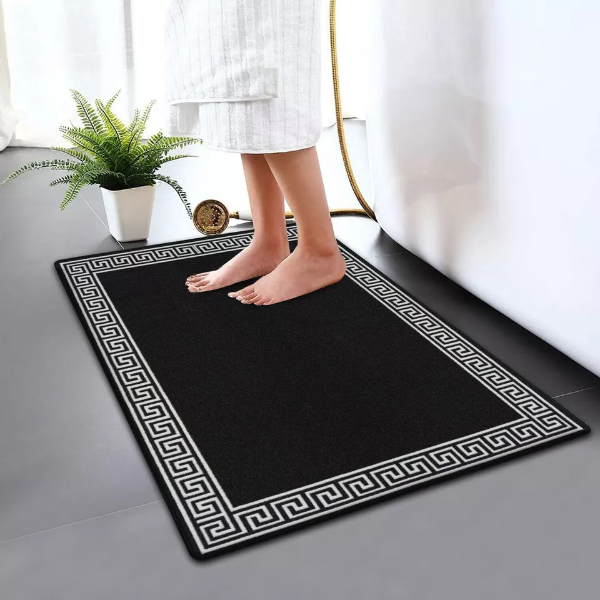 Modern Non-Slip Bathroom Rug Soft & Reliable Toilet Pedestal Mats in Small and Large Sizes