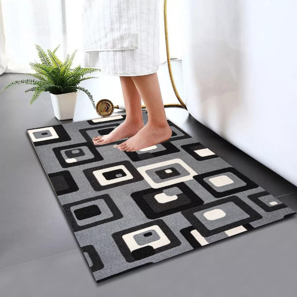 Modern Non-Slip Bathroom Rug Soft & Reliable Toilet Pedestal Mats in Small and Large Sizes