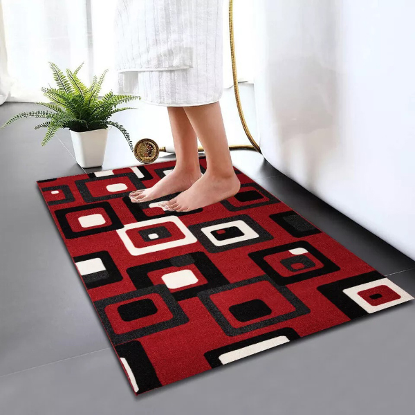 Modern Non-Slip Bathroom Rug Soft & Reliable Toilet Pedestal Mats in Small and Large Sizes