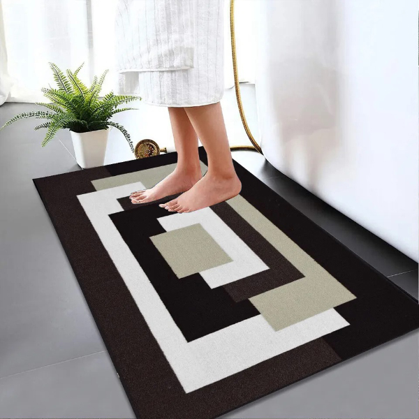 Modern Non-Slip Bathroom Rug Soft & Reliable Toilet Pedestal Mats in Small and Large Sizes