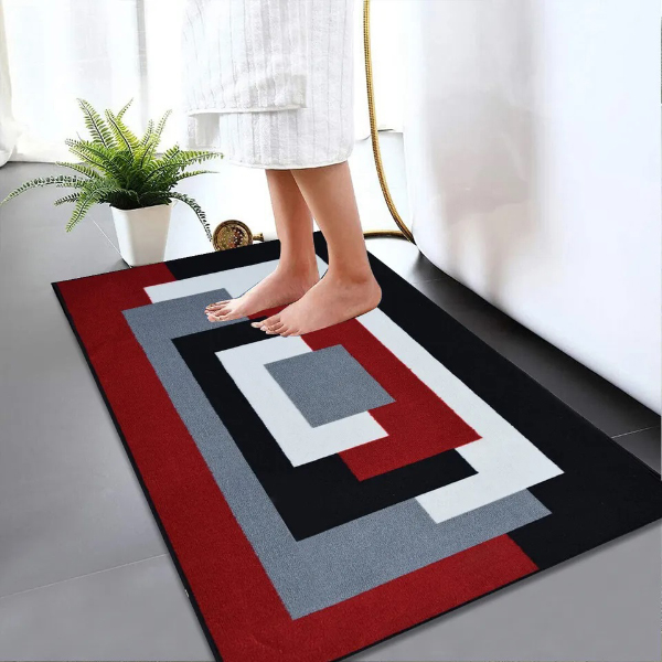 Modern Non-Slip Bathroom Rug Soft & Reliable Toilet Pedestal Mats in Small and Large Sizes