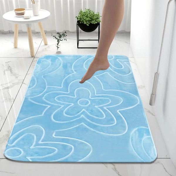 New Modern Soft & Reliable Water Absorbent Toilet Pedestal Bathroom Rug