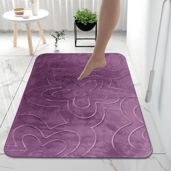 New Modern Soft & Reliable Water Absorbent Toilet Pedestal Bathroom Rug