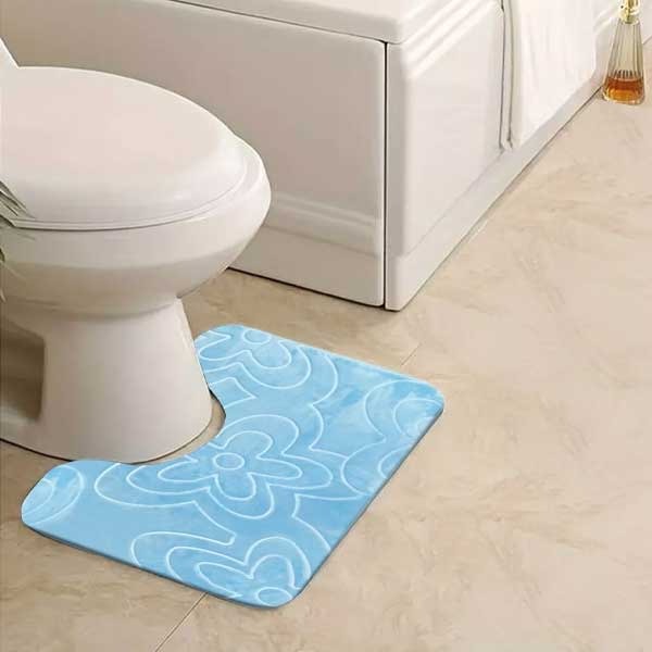 New Modern Soft & Reliable Water Absorbent Toilet Pedestal Bathroom Rug