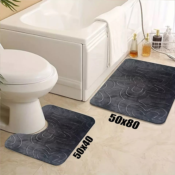 New Modern Soft & Reliable Water Absorbent Toilet Pedestal Bathroom Rug