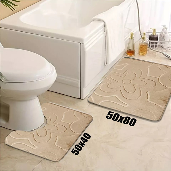 New Modern Soft & Reliable Water Absorbent Toilet Pedestal Bathroom Rug