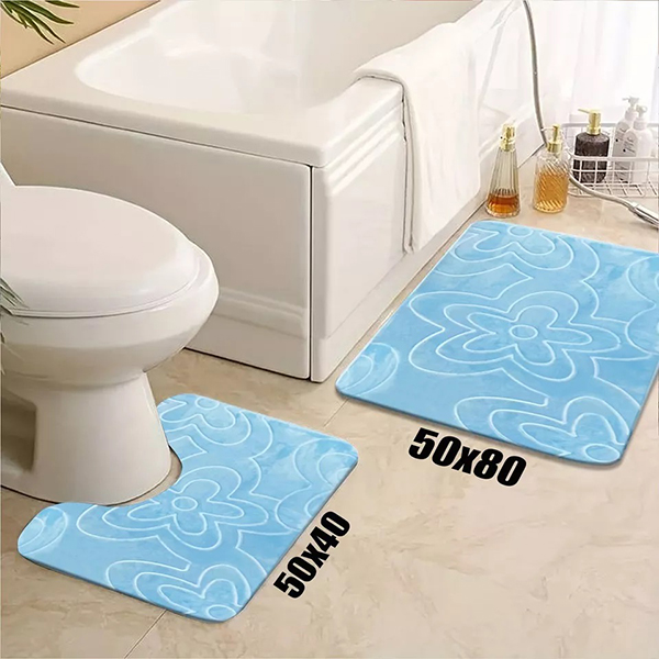 New Modern Soft & Reliable Water Absorbent Toilet Pedestal Bathroom Rug