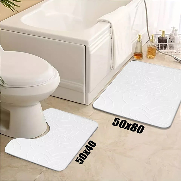 New Modern Soft & Reliable Water Absorbent Toilet Pedestal Bathroom Rug